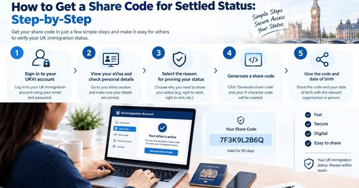 How to Get a Share Code for Settled Status Step-by-Step
